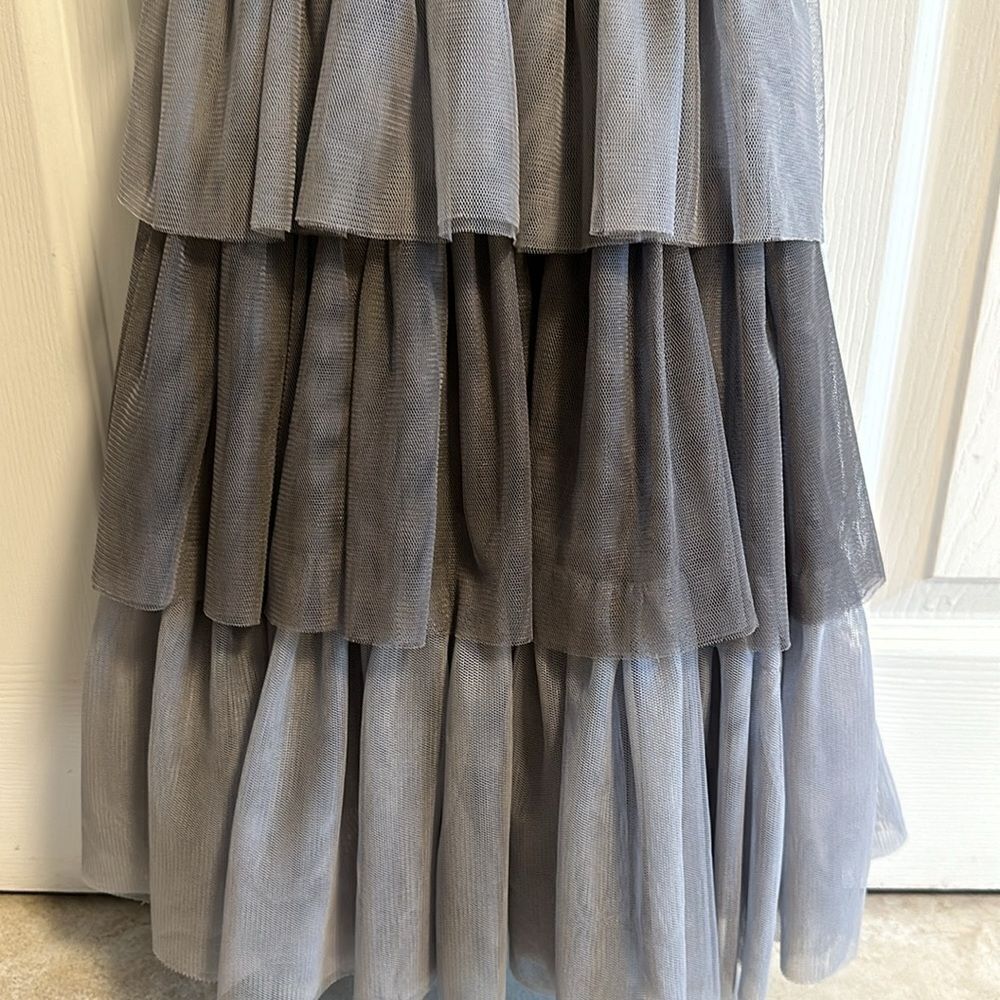 Luna Luna Exquisite Grey Girls Tulle & Beaded Birthday Party Dress - Size 4/5 - Picture 4 of 7